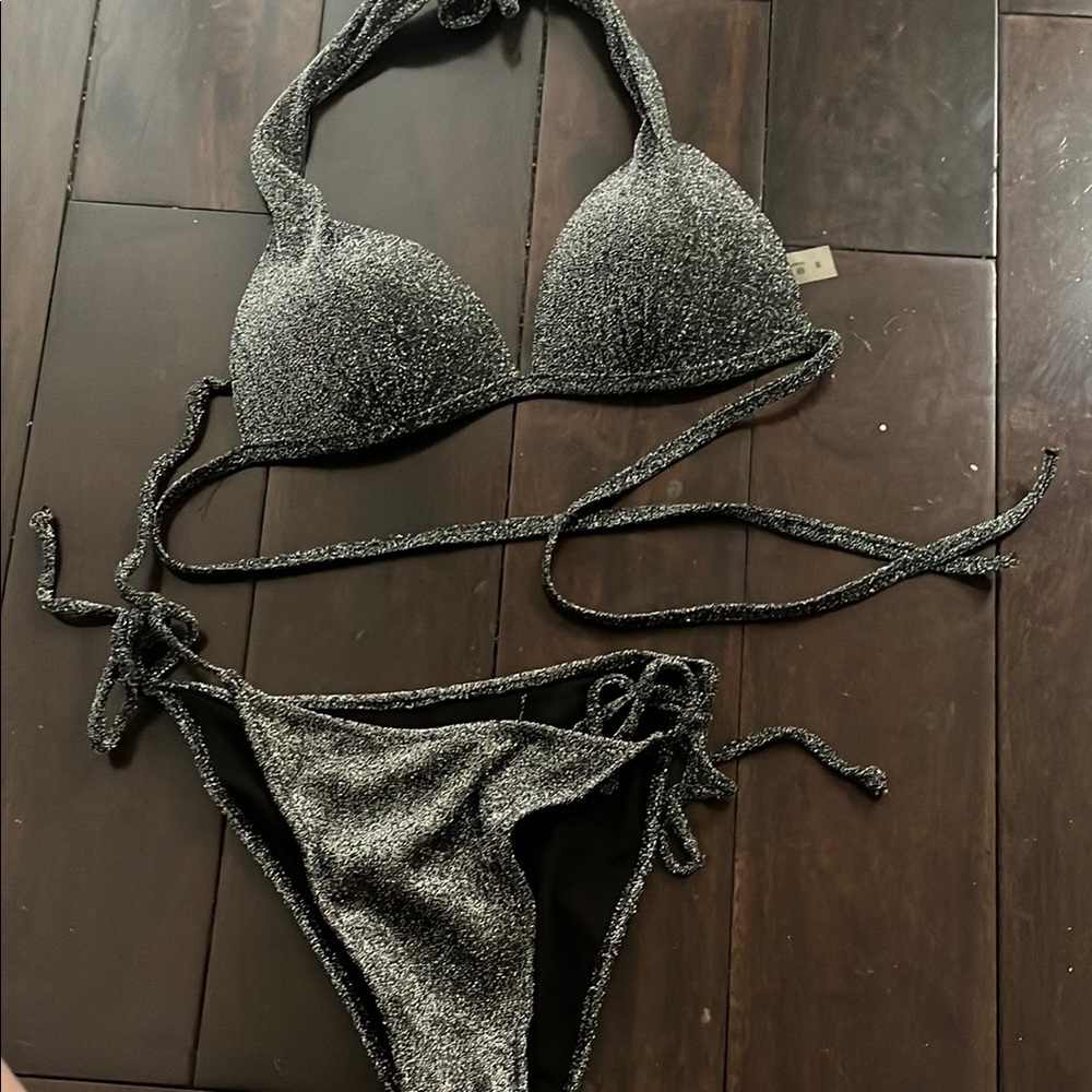 Sparkling Black Bikini Set